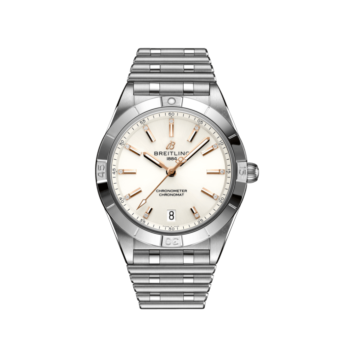 Chronomat Automatic 36, Acero inoxidable - Blanco
Sofisticado pero a la vez elegante, el Chronomat Automatic 36 de estilo retro-moderno es un reloj versátil, deportivo y distinguido para cada ocasión.