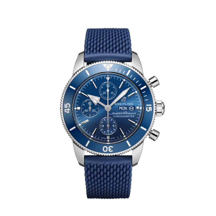 Superocean Heritage Chronograph 44, Stainless steel - Blue
Inspired by the original Superocean from the 1950s, the Superocean Heritage combines iconic design features with a modern touch. Sporty and elegant, the Superocean Heritage is a true embodiment of style at sea.
