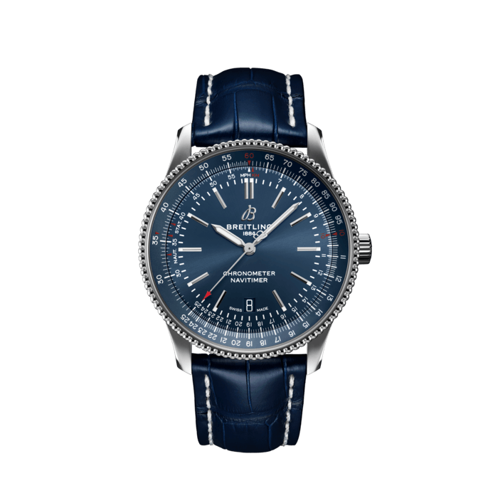 Navitimer Automatic 41, Stainless steel - Blue
Refined and elegant, the Navitimer Automatic 41 combines the historic appeal of a true icon with the sophistication of a contemporary timepiece.