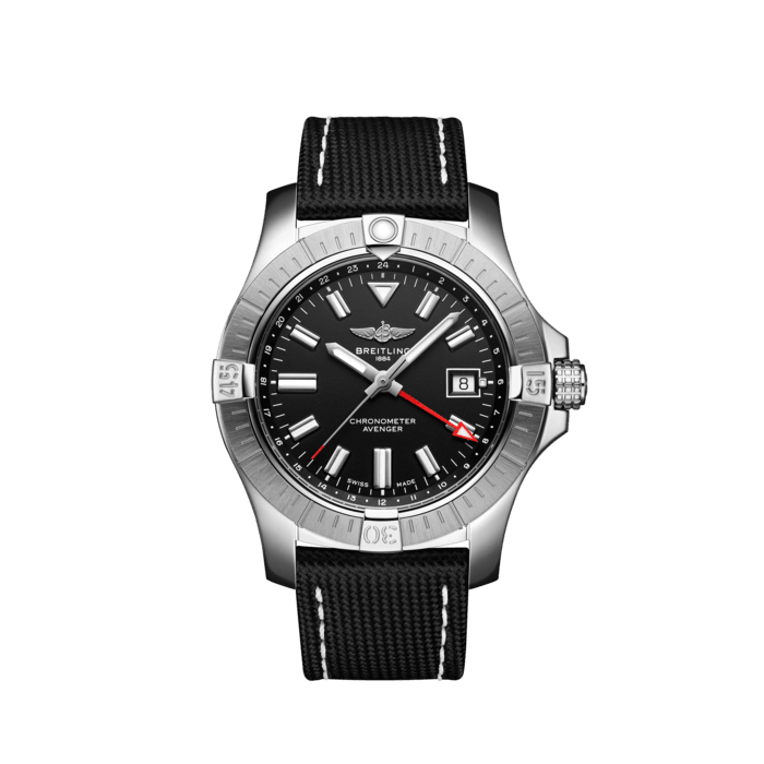 Avenger Automatic GMT 43, Edelstahl - Schwarz
Die markante, extrem robuste und stossfeste Avenger Automatic GMT 43 verfügt über einen zusätzlichen roten Zeiger, der eine zweite Zeitzone anzeigt. Als echte Breitling Avenger kann sie auch mit Handschuhen bedient werden und bietet jedem Abenteurer in der Luft unübertroffene Sicherheit und Zuverlässigkeit.