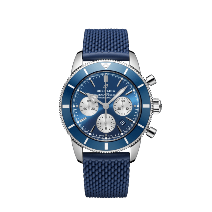Superocean Heritage B01 Chronograph 44, Stainless steel - Blue
Inspired by the original Superocean from the 1950s, the Superocean Heritage combines iconic design features with a modern touch. Sporty and elegant, the Superocean Heritage is a true embodiment of style at sea.