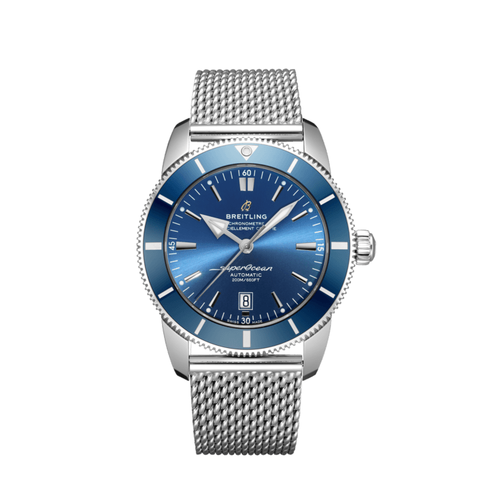 Superocean Heritage B20 Automatic 46, Edelstahl - Blau
Inspiriert von der Original-SuperOcean aus den 1950er-Jahren kombiniert die Superocean Heritage die legendären Designmerkmale mit modernem Flair. «Modisch zu Wasser» lautet das Credo der Superocean Heritage, dem sie mit ihrem sportlich-eleganten Look alle Ehre macht.