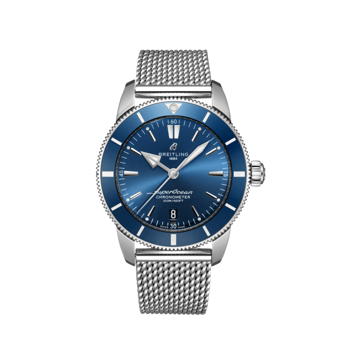 Superocean Heritage B20 Automatic 44, Edelstahl - Blau
Inspiriert von der Original-SuperOcean aus den 1950er-Jahren kombiniert die Superocean Heritage die legendären Designmerkmale mit modernem Flair. «Modisch zu Wasser» lautet das Credo der Superocean Heritage, dem sie mit ihrem sportlich-eleganten Look alle Ehre macht.