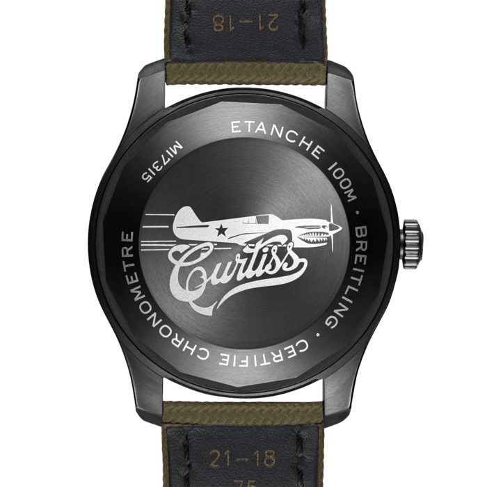 Aviator 8 Automatic 41 Black Steel Curtiss Warhawk
