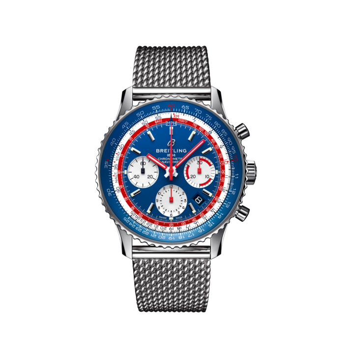 航空计时B01计时腕表43泛美航空特别版（Navitimer B01 Chronograph 43 Pan Am） - AB01212B1C1A1