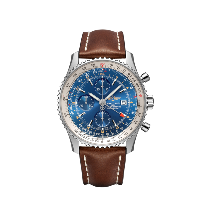 Navitimer Chronograph GMT 46航空計時世界時間腕錶 - A24322121C1X2