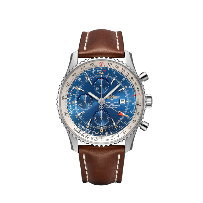 航空计时世界时间计时腕表46（Navitimer Chronograph GMT 46） - A24322121C1X2