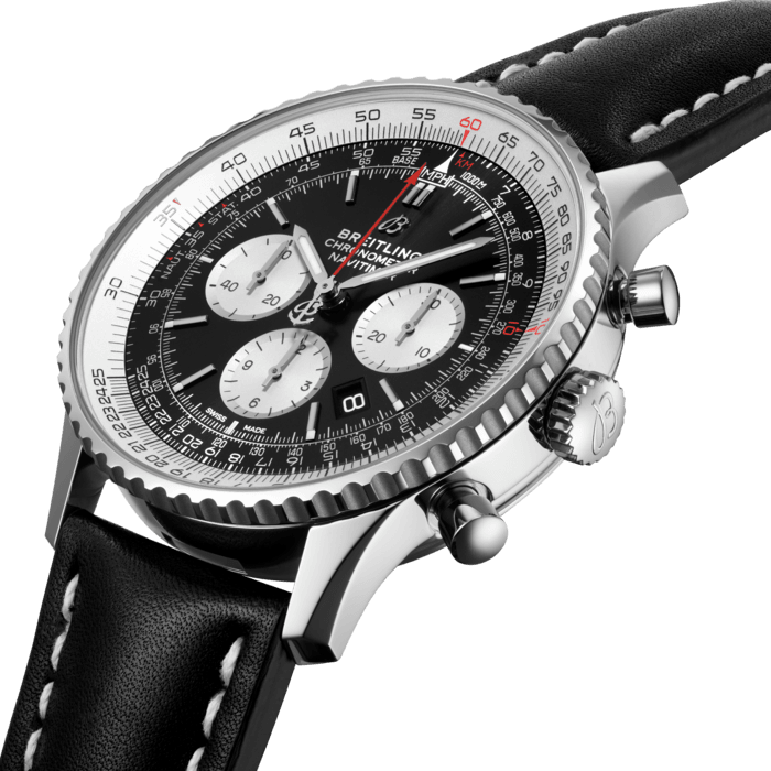 black chronograph 46