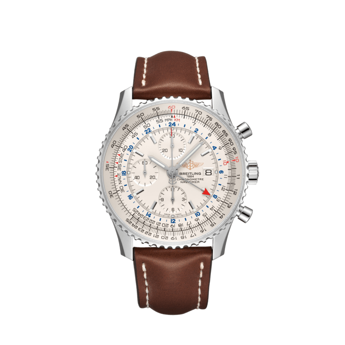 Navitimer Chronograph GMT 46航空計時世界時間腕錶 - A24322121G1X1