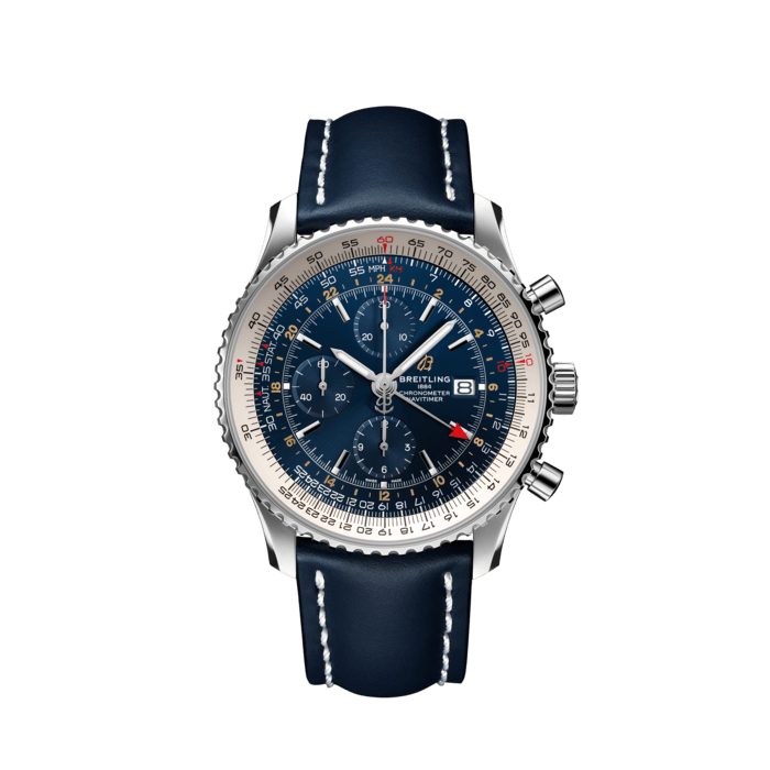 Navitimer Chronograph GMT 46航空計時世界時間腕錶 - A24322121C2X2