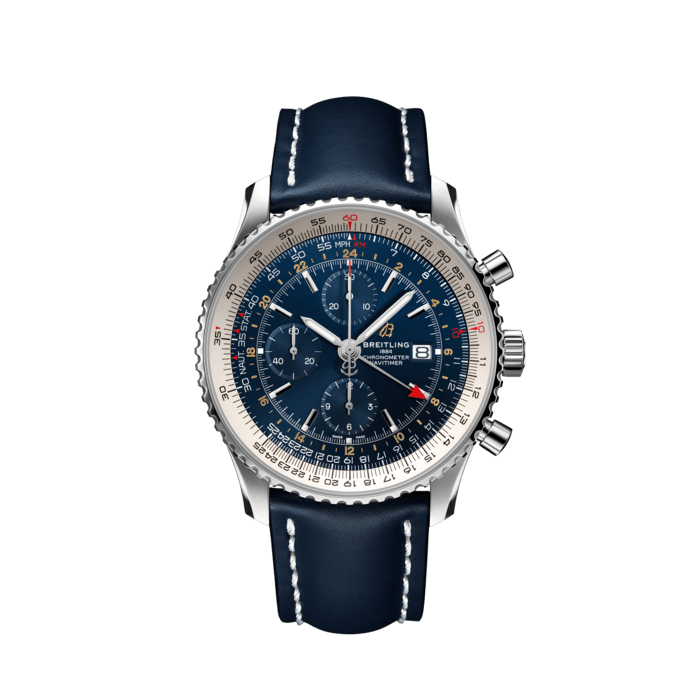 航空计时世界时间计时腕表46（Navitimer Chronograph GMT 46） - A24322121C2X1