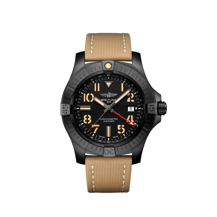 复仇者世界时间夜间任务自动机械腕表45（Avenger Automatic GMT 45 Night Mission） - V32395101B1X2