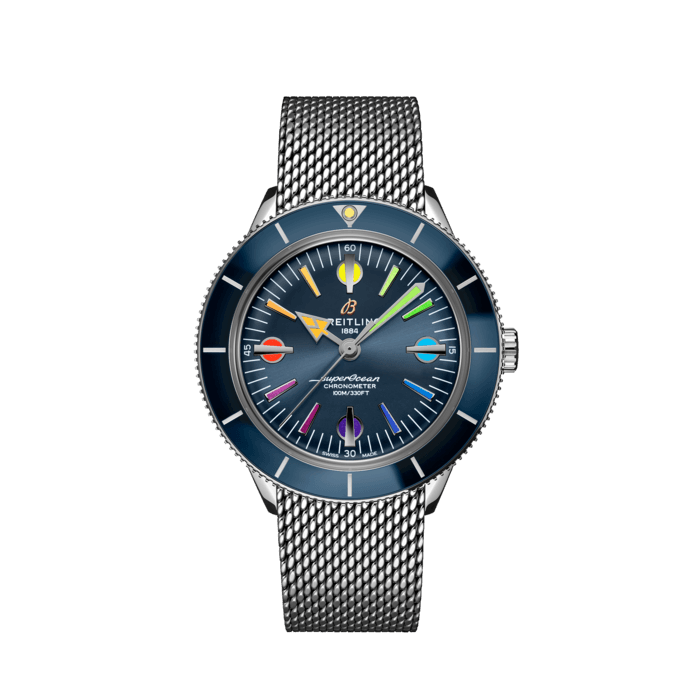 {breitling}Bretling timer pad 44 A012B56PA SS 500m waterproof black dialbreitling Avengers Automatic GMT 45 Blue - A32395101C1X1