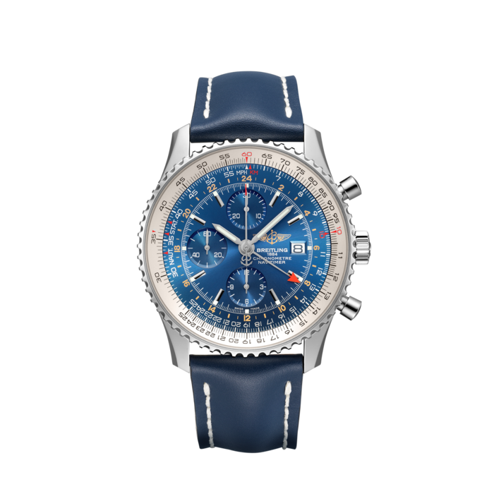 Navitimer Chronograph GMT 46航空計時世界時間腕錶 - A24322121C1X1