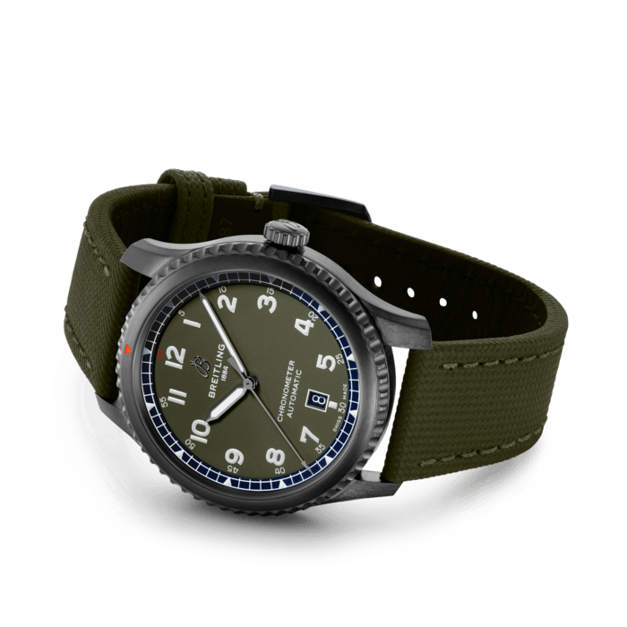 Aviator 8 Automatic 41 Black Steel Curtiss Warhawk