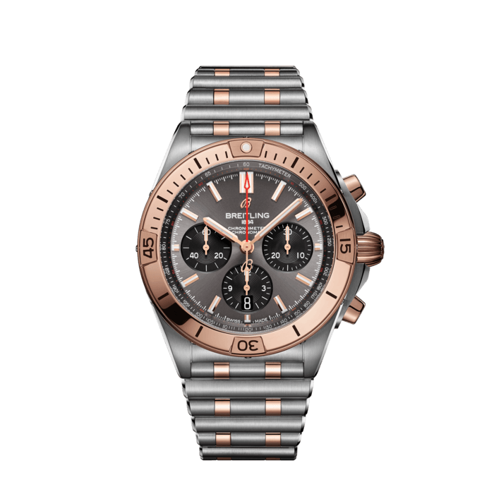 Chronomat B01 42 Edelstahl und 18-karätiges Rotgold - Anthrazit UB0134101B1U1 | Breitling