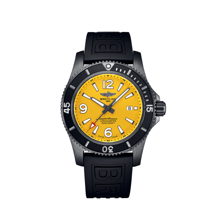 Superocean Automatic 46 Black Steel, Acciaio inossidabile con rivestimento DLC - Giallo
Sportivo, colorato e audace, il Superocean Automatic 46 è stato progettato per uomini intraprendenti alla ricerca di un orologio sportivo che coniughi prestazioni eccezionali a uno stile contemporaneo. È all’altezza di ogni sfida: indossatelo per le immersioni, per fare surf o per nuotare!