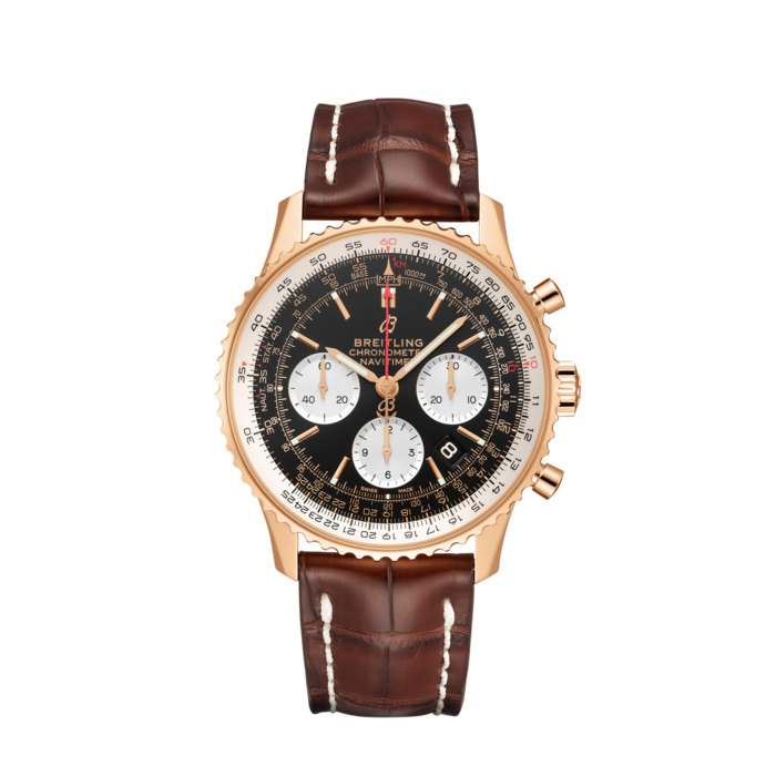 Navitimer B01 Chronograph 43, 18k red gold - Black
An all-time favorite among pilots and aeronautical enthusiasts since 1952, the Navitimer B01 Chronograph 43 mm combines technical mastery and original design.