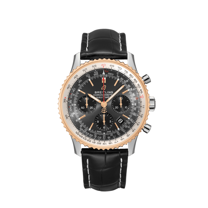 Navitimer B01 Chronograph 43, Stainless steel & 18k red gold - Anthracite
An all-time favorite among pilots and aeronautical enthusiasts since 1952, the Navitimer B01 Chronograph 43 mm combines technical mastery and original design.