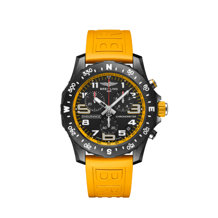 Endurance Pro 44, Breitlight® - Black
Designed to be both a lightweight timepiece for athletes and a casual, everyday sports chronograph, the Endurance Pro perfectly blends innovative technology with a vibrant design to produce the ultimate athleisure watch.