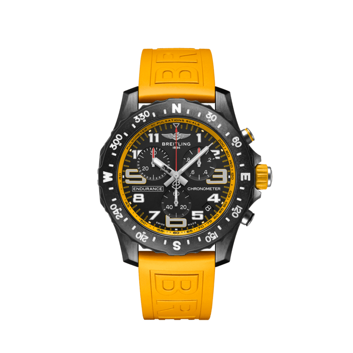 Endurance Pro, Breitlight® - Schwarz
Die Endurance Pro ist sowohl als federleichte Wettkampfuhr wie auch als lässiger Sportchronograph für jeden Tag konzipiert. Sie repräsentiert die perfekte Verschmelzung von höchster Präzision, innovativer Technologie und frischem, farbenfrohem Design. Sie ist die ultimative Athleisure-Uhr.