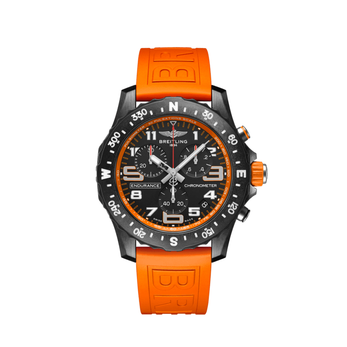 Endurance Pro 44, Breitlight® - Black
Designed to be both a lightweight timepiece for athletes and a casual, everyday sports chronograph, the Endurance Pro perfectly blends innovative technology with a vibrant design to produce the ultimate athleisure watch.