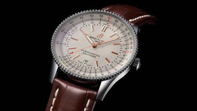 breitling Navitimer chronographic stainless steel automatic diamond
