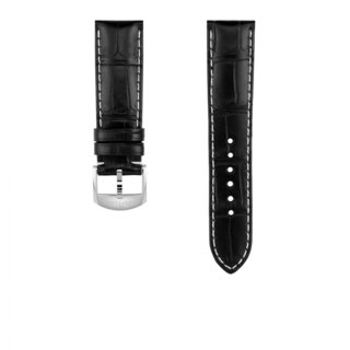 Black alligator leather strap