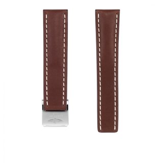 Brown novo nappa calfskin leather strap