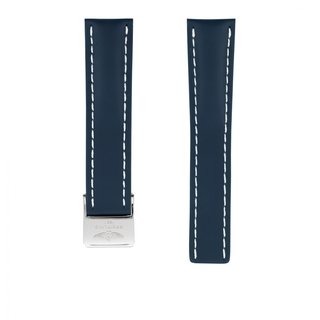 Blaues Kalbslederarmband - 22 mm