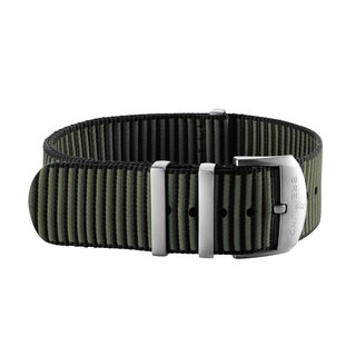 Khakifarbenes, einteiliges Outerknown-Armband aus ECONYL® (mit Halterungen aus Edelstahl) - 20 mm