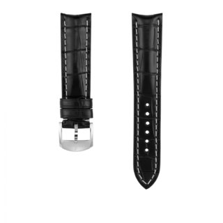 Black alligator leather strap