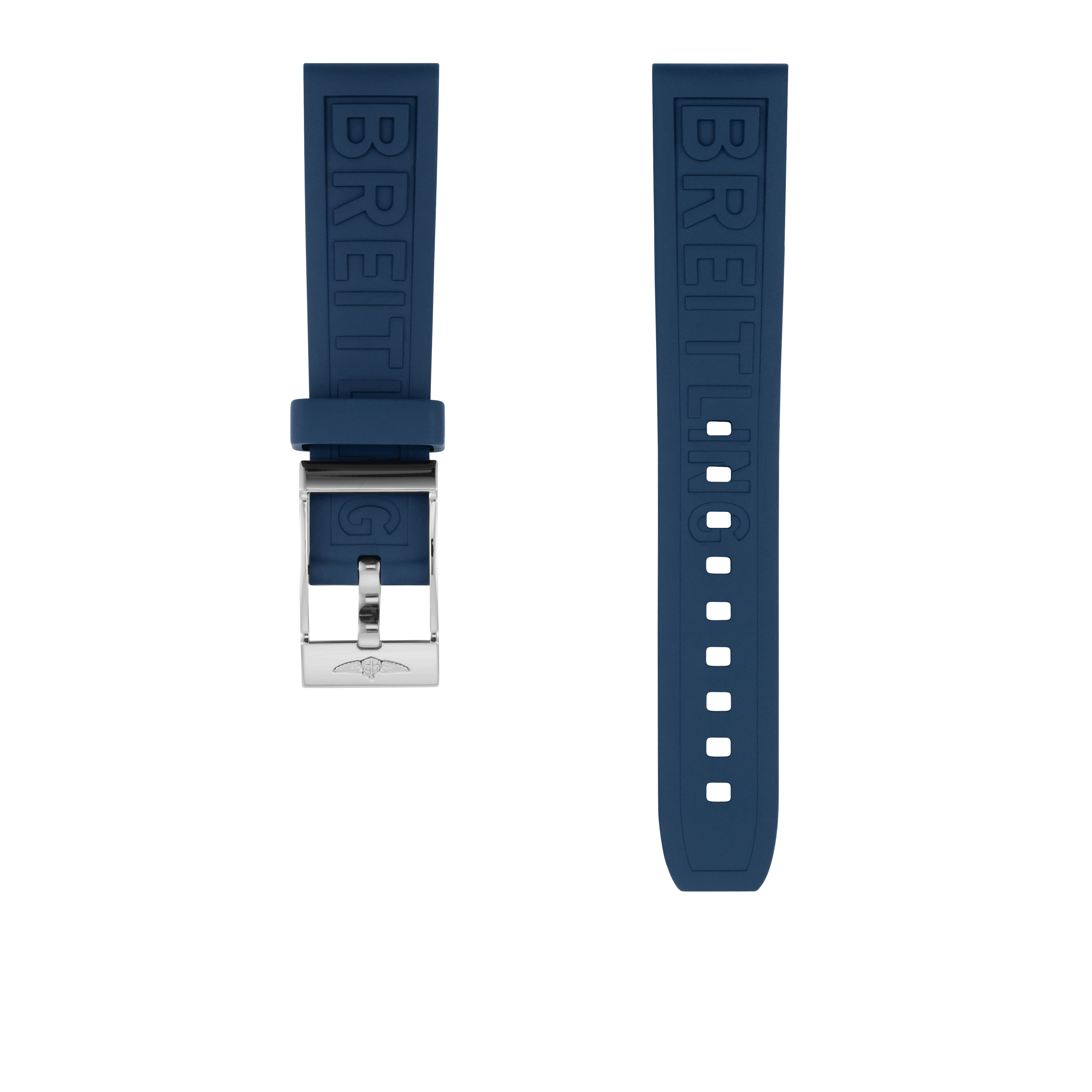 Bracelet en caoutchouc Diver Pro bleu - 20 mm