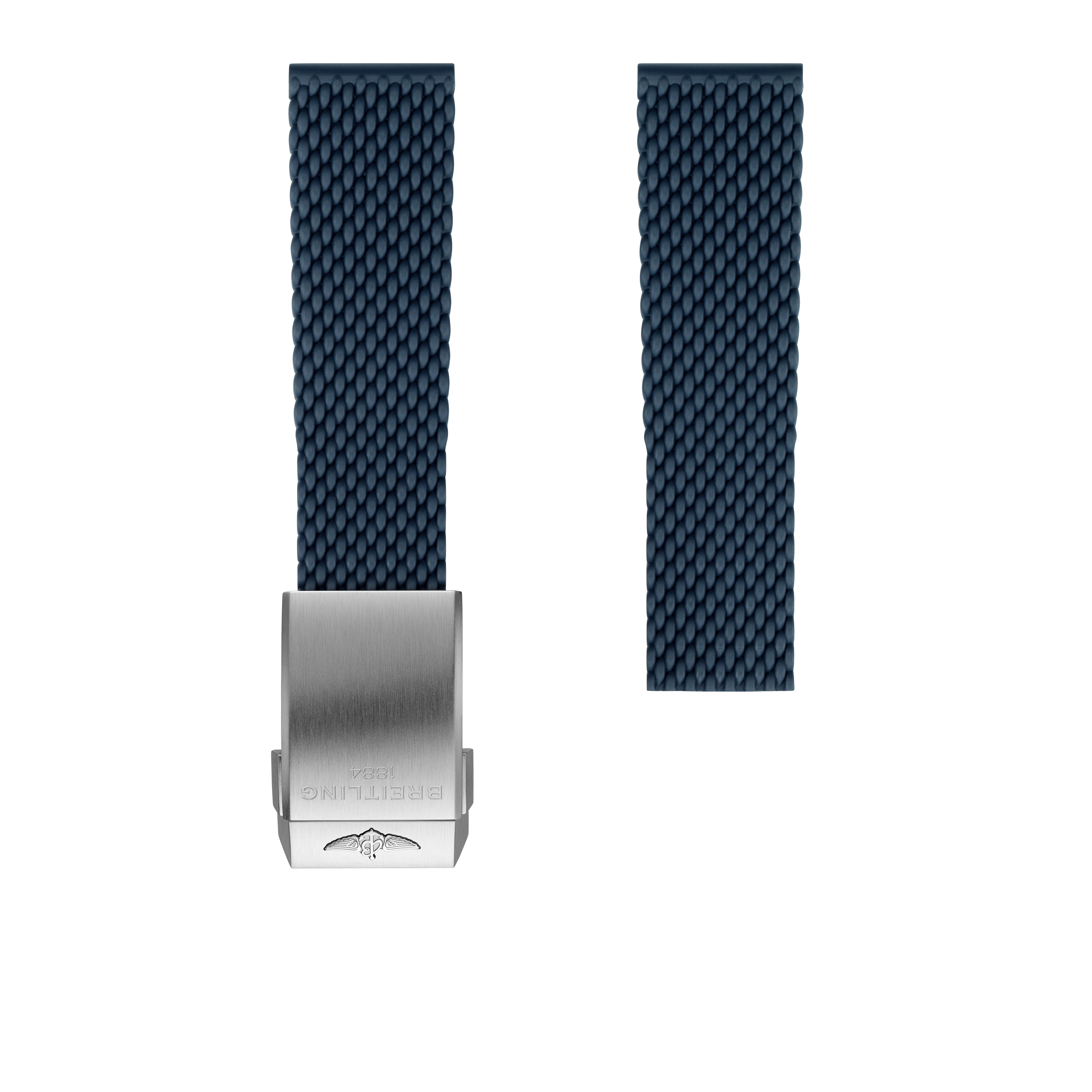 Blue mesh rubber strap - 22 mm