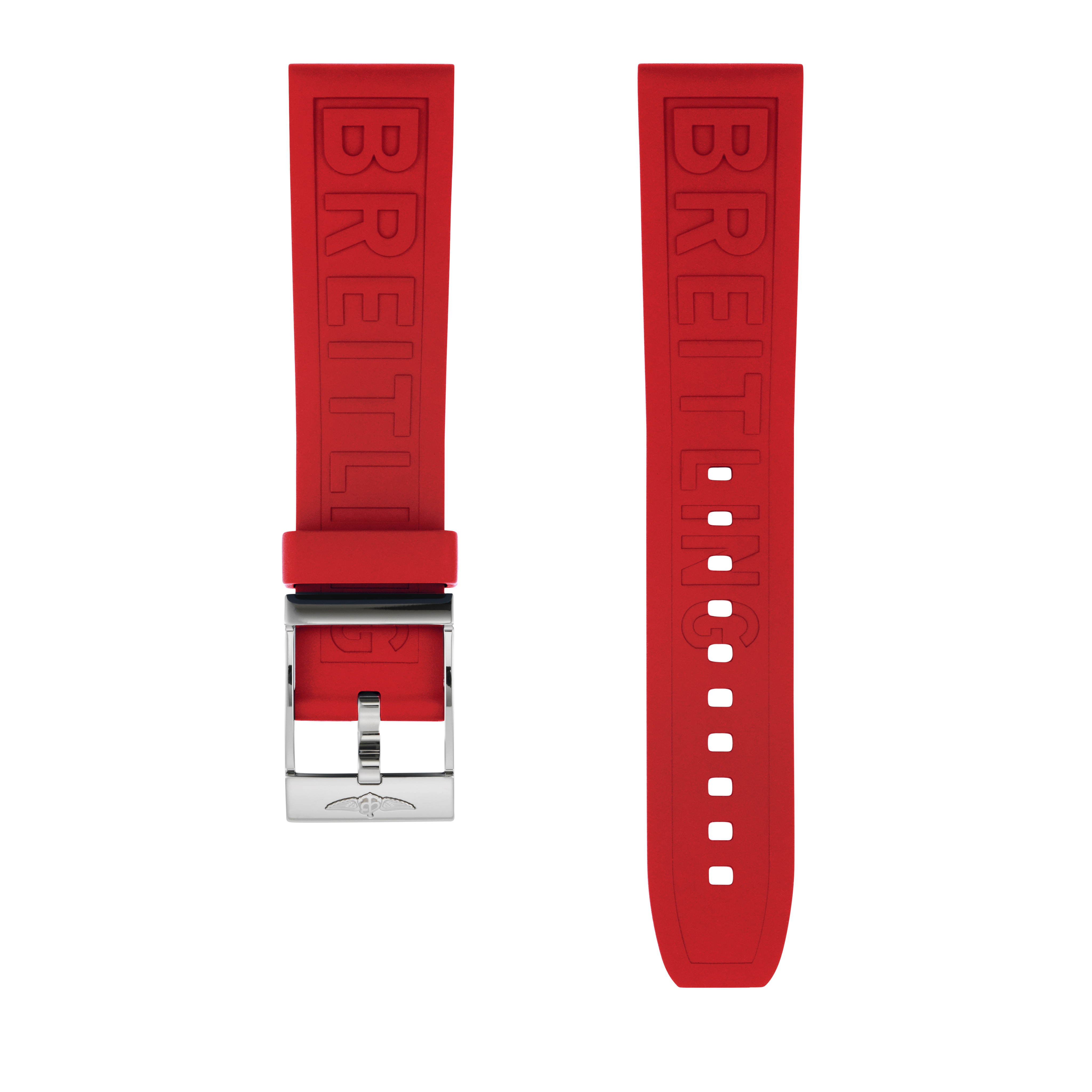 Bracelete de borracha Diver Pro vermelha - 22 mm