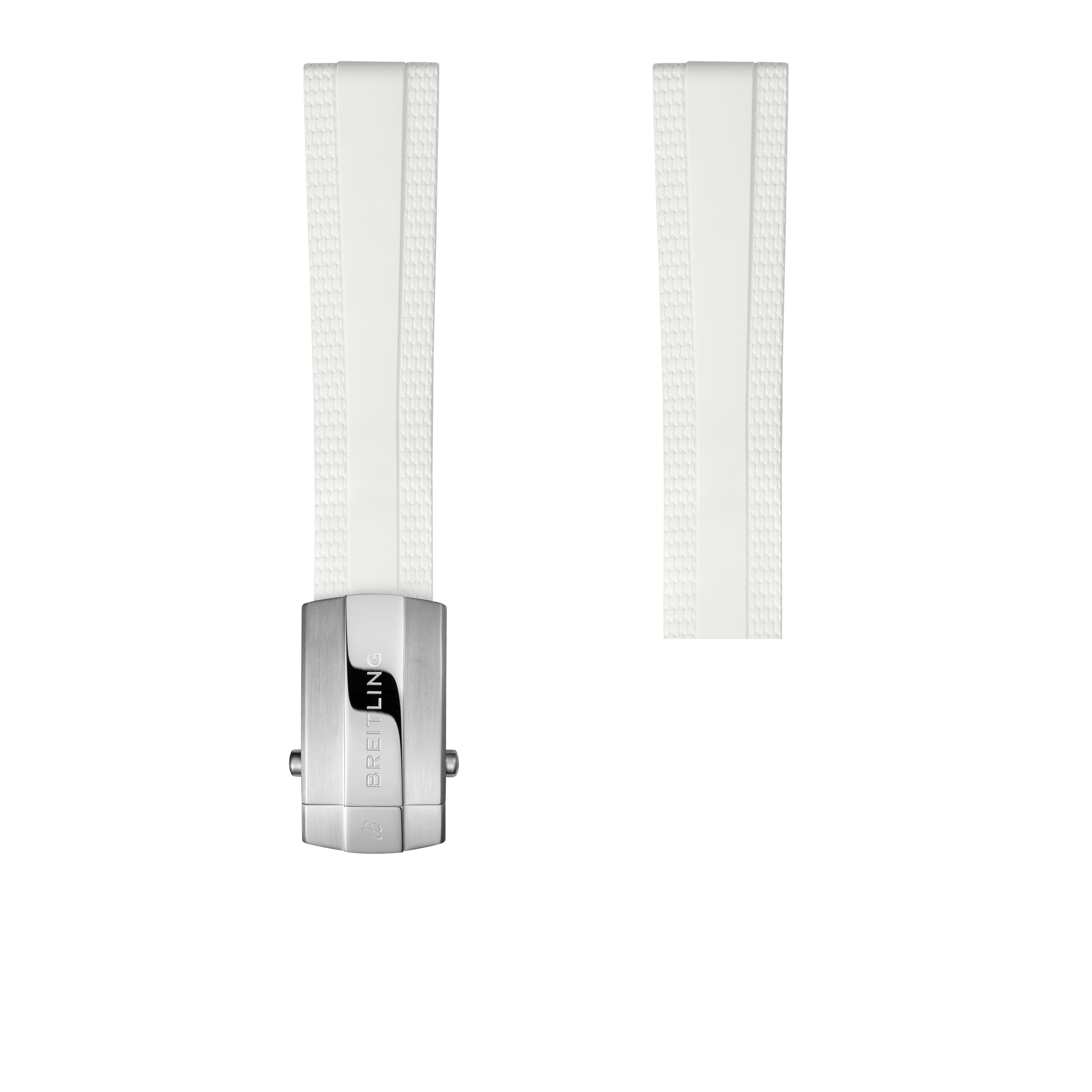 Bracelet en caoutchouc blanc - 18 mm