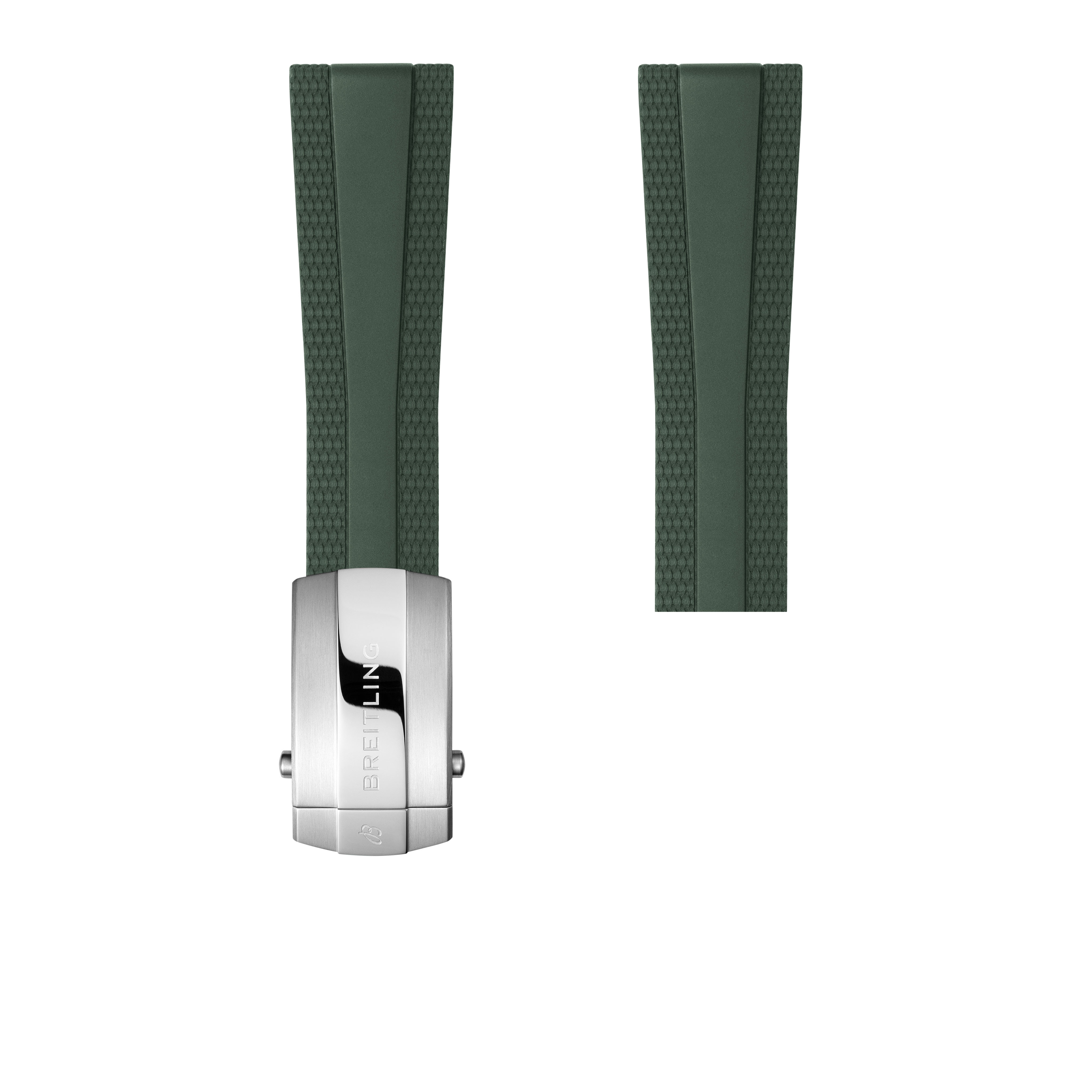 Cinturino in caucciù verde - 22 mm