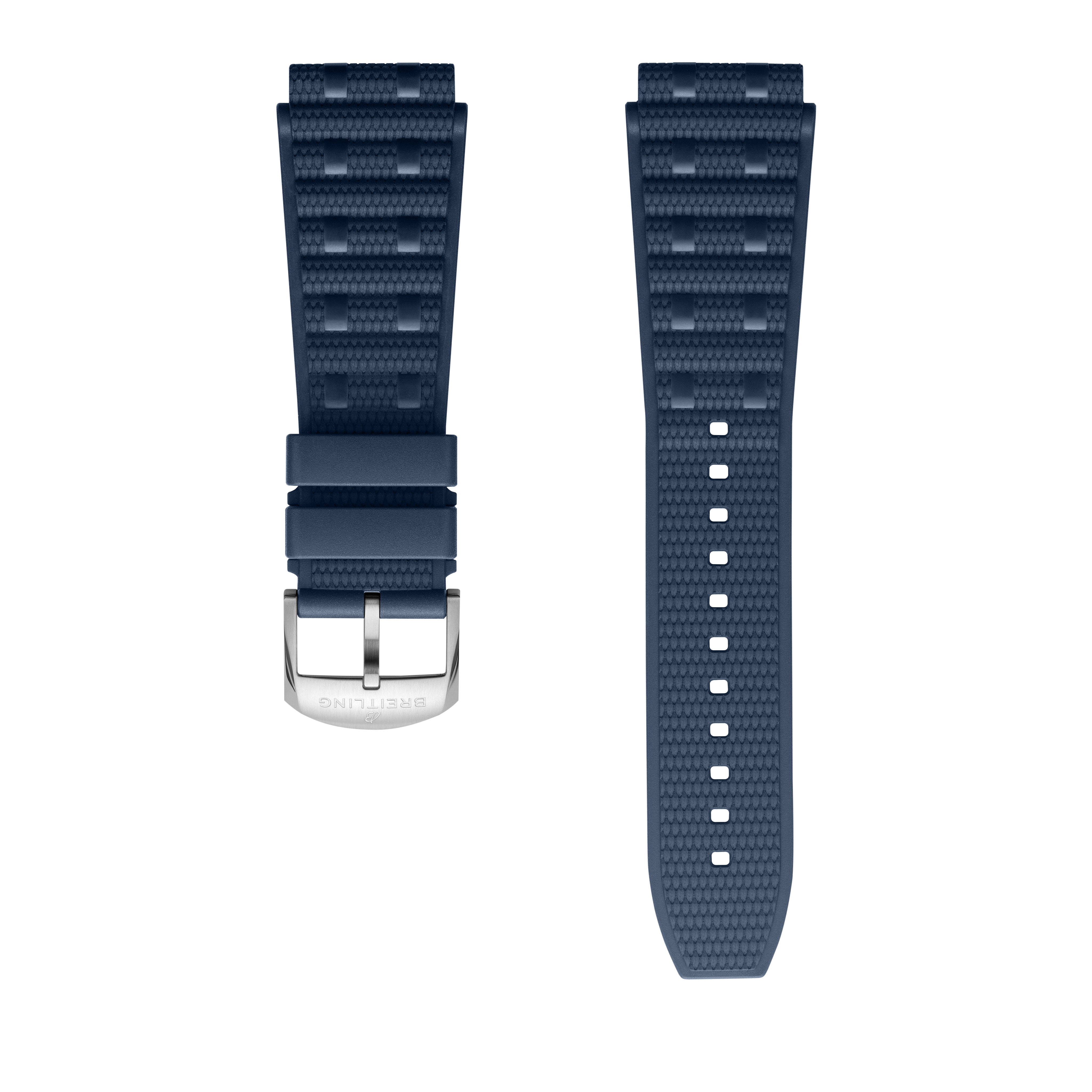 Bracelete de borracha Blue Rouleaux - 22 mm