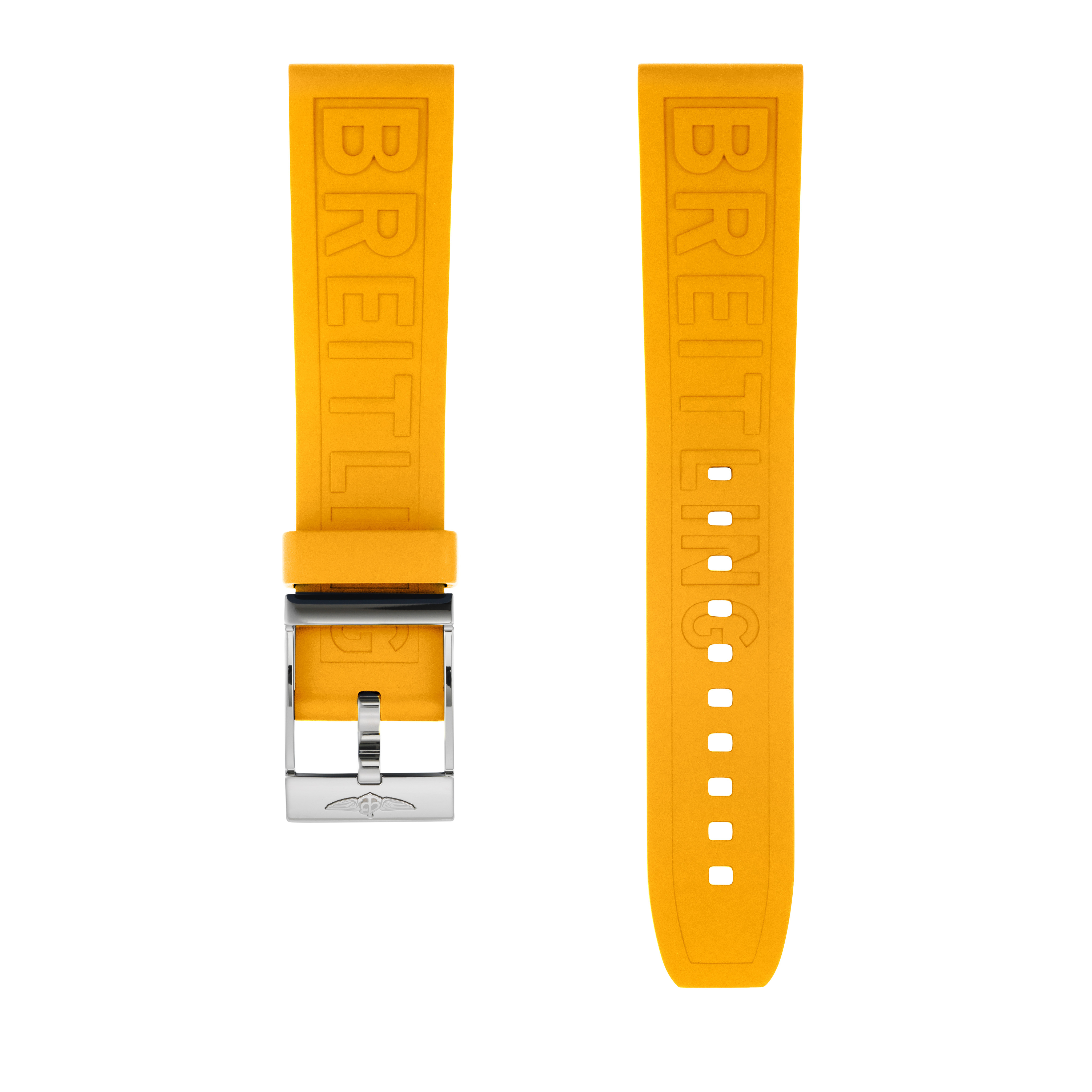 Bracelet en caoutchouc Diver Pro jaune - 22 mm