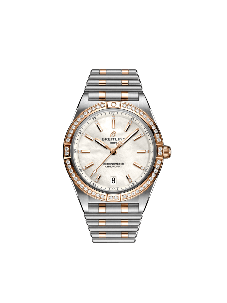 Chronomat Automatic 36 - Aço inoxidável e ouro vermelho de 18K (com pedras engastadas) - Madrepérola