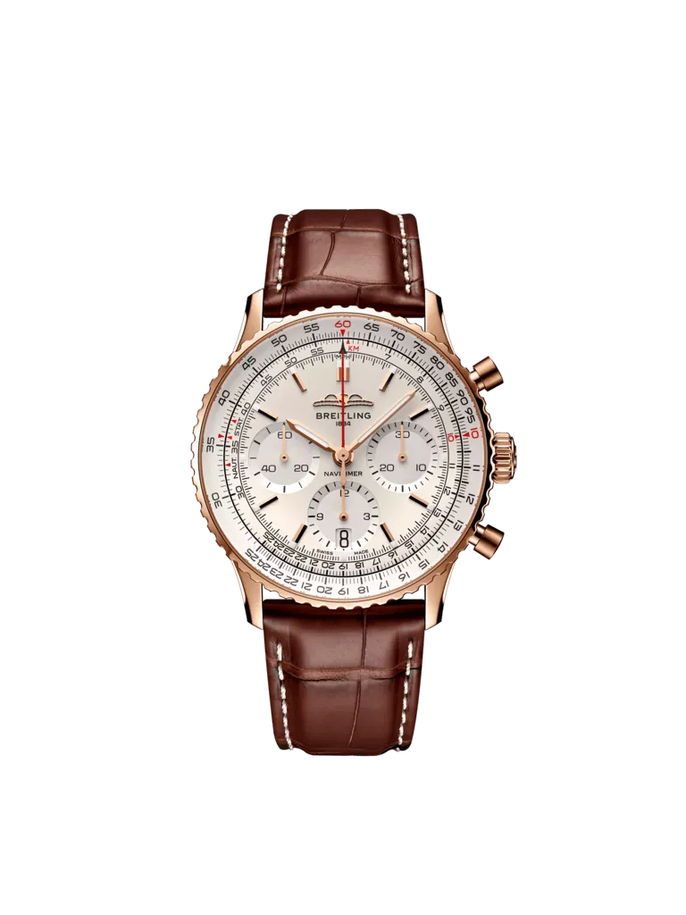 Navitimer B01 Chronograph 41 - 18k red gold - Cream