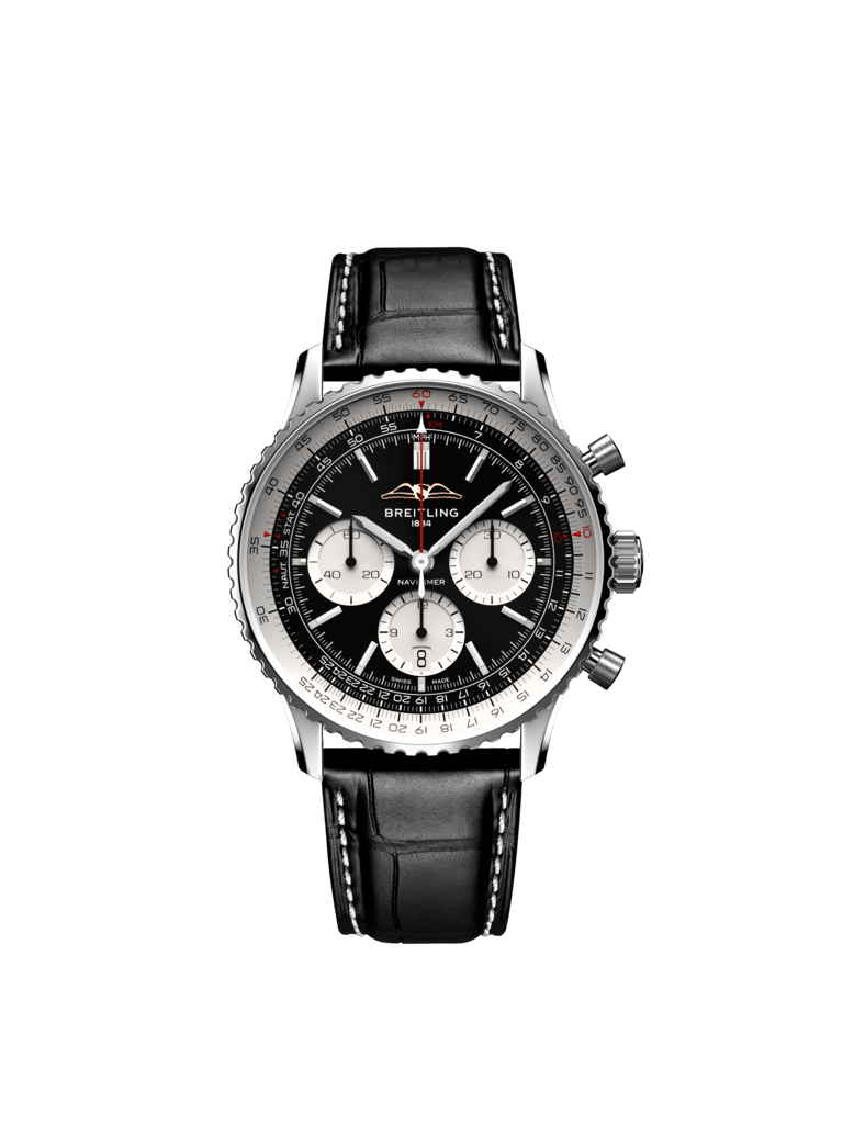 Navitimer B01 Chronograph 43 - Stainless steel - Black