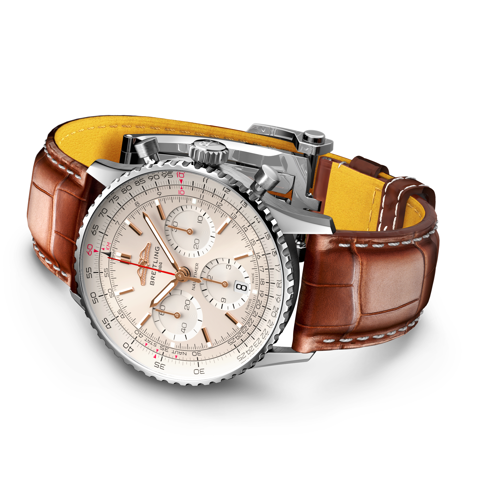 a watch on a leather strap