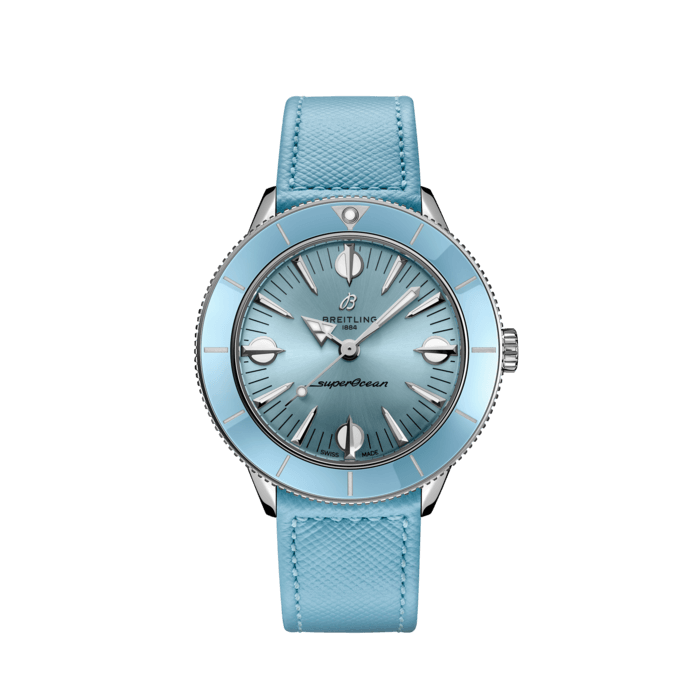 Superocean Heritage ’57 Pastel Paradise, Stainless steel - Aquamarine
Breitling’s colorful tribute to the original SuperOcean, and the very essence of style at sea.​