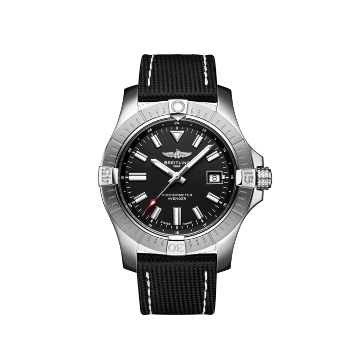 Avenger Automatic 43, Edelstahl - Schwarz
Die Avenger Automatic 43 ist markant, extrem robust und stossfest und verfügt über ein übersichtliches Zifferblatt, das optimale Ablesbarkeit bietet. Als echte Breitling Avenger kann sie auch mit Handschuhen bedient werden und bietet jedem Abenteurer in der Luft unübertroffene Sicherheit und Zuverlässigkeit.