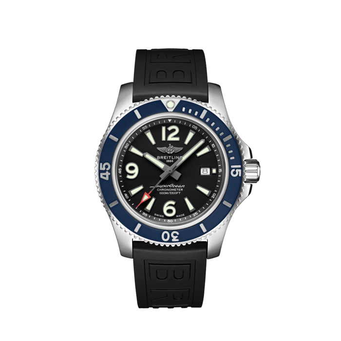 Superocean Automatic 44, Stainless steel - Black
Sporty, fresh and colorful, the Superocean Automatic 44 is designed for men looking for a sports watch combining serious performance with contemporary style. It is up to any challenge: dive with it, surf with it or swim with it!