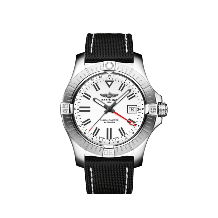 Avenger Automatic GMT 43, Acier inoxydable - Blanc
Imposante, extrêmement robuste et résistante aux chocs, l’Avenger Automatic GMT 43 présente une aiguille rouge supplémentaire indiquant un deuxième fuseau horaire. Cette véritable Breitling Avenger peut être utilisée avec des gants et offre une sécurité et une fiabilité inégalées pour tout aventurier des airs.