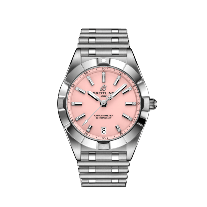 Chronomat 32, Acero inoxidable - Rosado
Sofisticado pero a la vez elegante, el Chronomat 32 de estilo retro-moderno es un reloj versátil, deportivo y distinguido para cada ocasión.