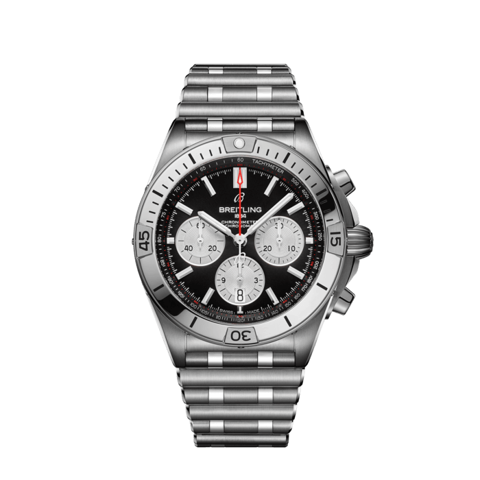 Chronomat B01 42, Edelstahl - Schwarz
Breitlings Uhr für jede Situation und Aktivität.
