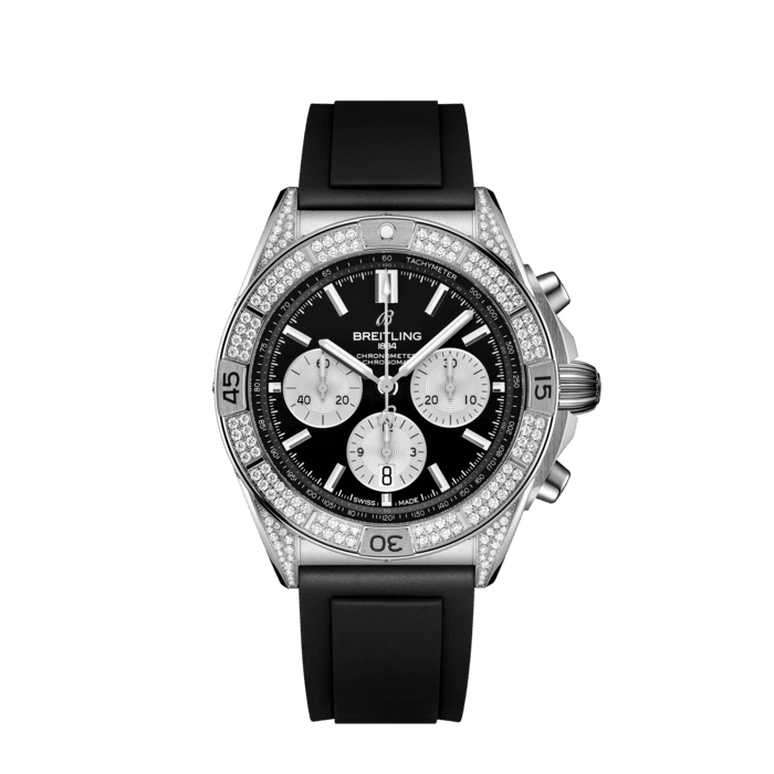 Chronomat B01 42, Edelstahl (edelsteinbesetzt) - Schwarz
Breitlings Uhr für jede Situation und Aktivität.